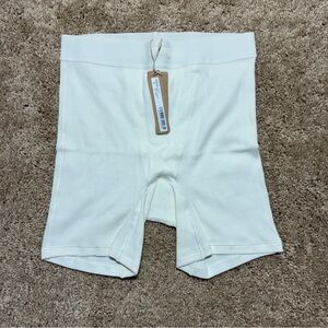 SKIMS BOXER Cotton Rib Womens Size XS Color Marble Loungewear Light NWT Package